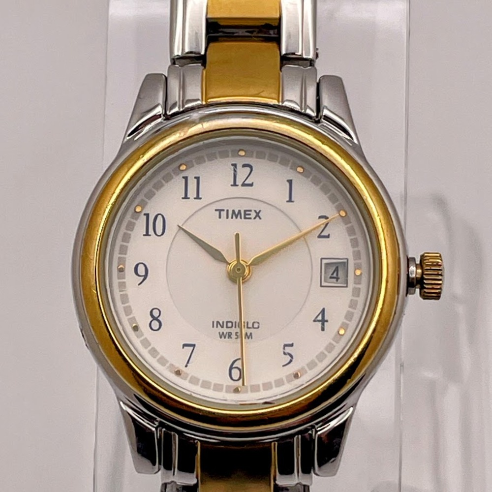 Timex Women's Indiglo Two-Tone Quartz Watch with Stainless Steel Bracelet